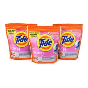 Tide Power PODS + Downy April Fresh Trial Size 9 XL Pacs Lot of 3